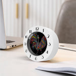 Colorful Rooster Print Alarm Clock