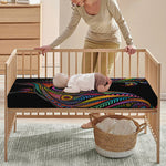 Colorful Rooster Print Baby Crib Sheet