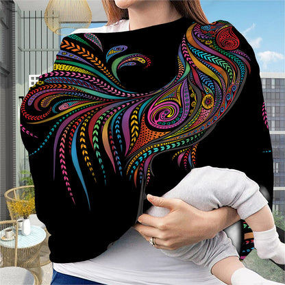 Colorful Rooster Print Baby Seat Cover