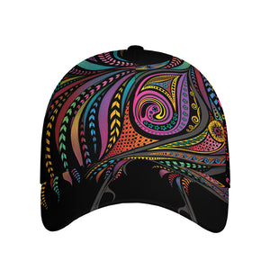 Colorful Rooster Print Baseball Cap