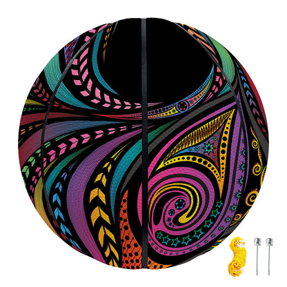 Colorful Rooster Print Basketball