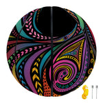 Colorful Rooster Print Basketball
