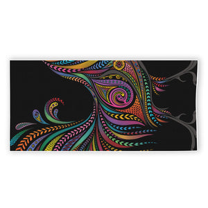 Colorful Rooster Print Beach Towel