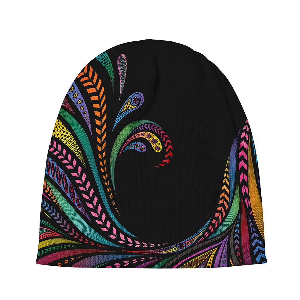 Colorful Rooster Print Beanie