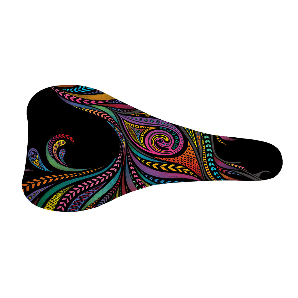 Colorful Rooster Print Bicycle Seat Cover