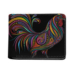 Colorful Rooster Print Bifold Wallet