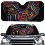 Colorful Rooster Print Car Windshield Sun Shade