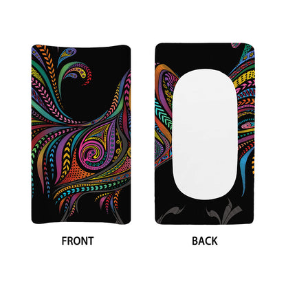 Colorful Rooster Print Changing Pad Cover