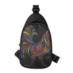 Colorful Rooster Print Chest Bag