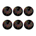 Colorful Rooster Print Coaster Set