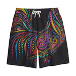 Colorful Rooster Print Cotton Shorts
