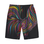 Colorful Rooster Print Cotton Shorts