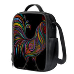 Colorful Rooster Print Crossbody Lunch Bag