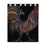 Colorful Rooster Print Curtain