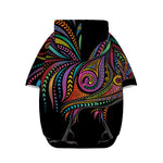 Colorful Rooster Print Dog Zip Up Hoodie