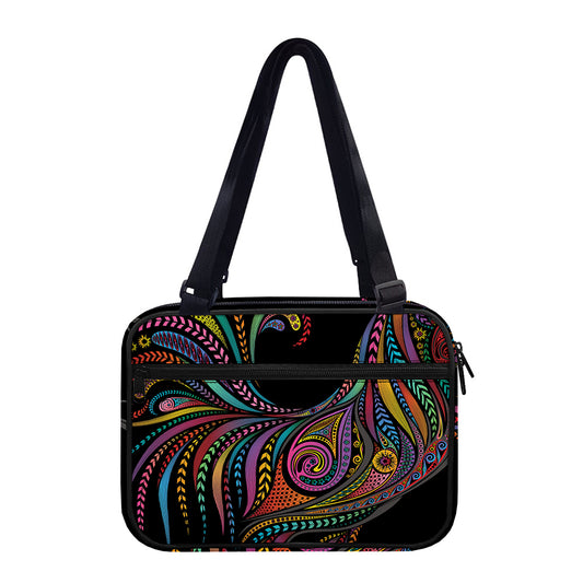 Colorful Rooster Print Double Strap Bible Bag