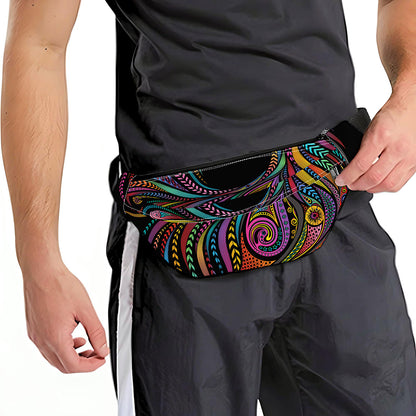 Colorful Rooster Print Fanny Pack