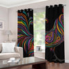 Colorful Rooster Print Grommet Curtains