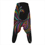 Colorful Rooster Print Hammer Pants