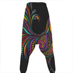 Colorful Rooster Print Hammer Pants