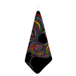 Colorful Rooster Print Hand Towel