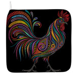 Colorful Rooster Print Hand Towel