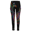 Colorful Rooster Print High-Waisted Pocket Leggings