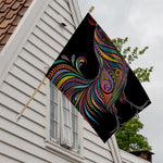 Colorful Rooster Print House Flag