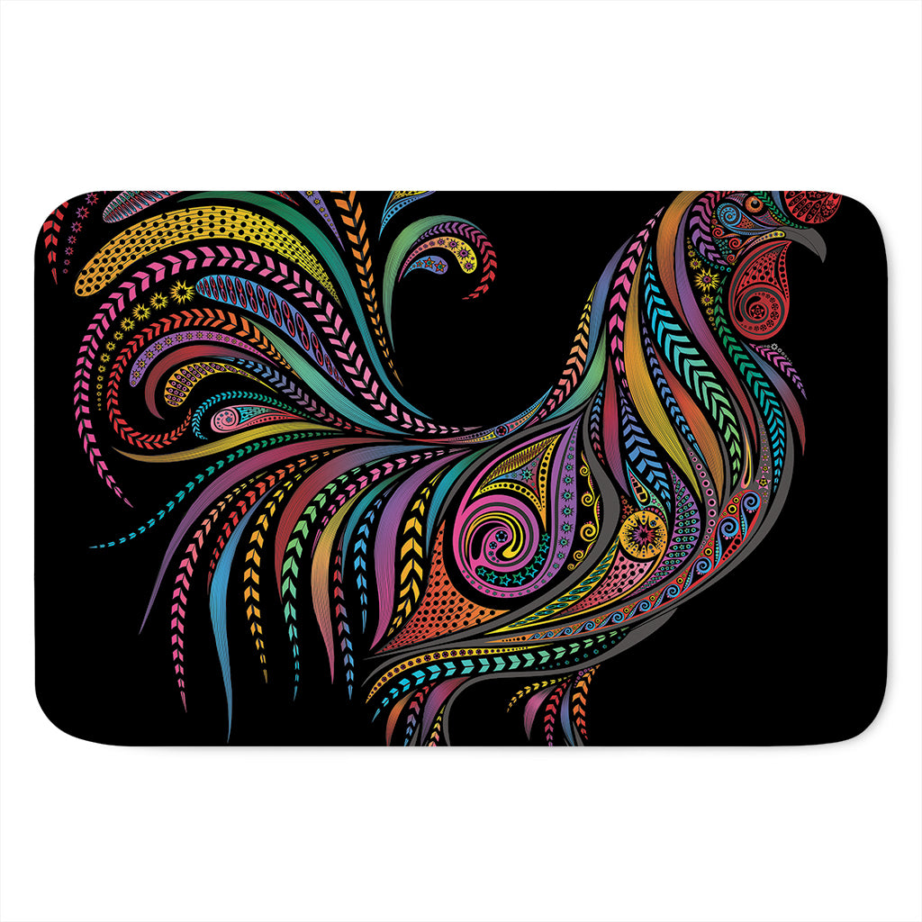Colorful Rooster Print Indoor Door Mat