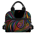 Colorful Rooster Print Insulated Lunch Bag