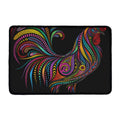Colorful Rooster Print Kitchen Mat