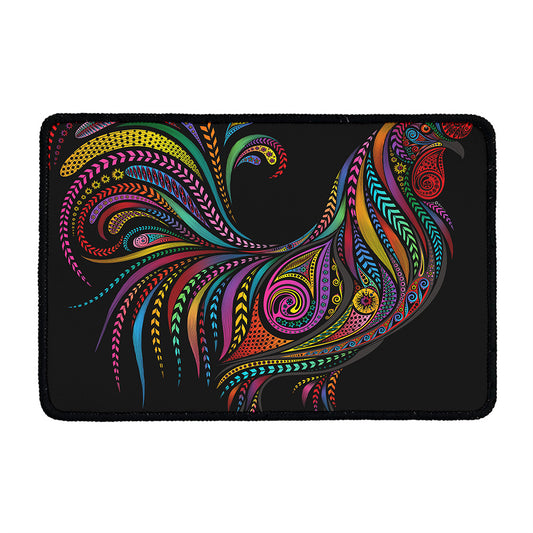 Colorful Rooster Print Kitchen Mat