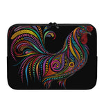 Colorful Rooster Print Laptop Sleeve