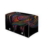 Colorful Rooster Print Leather Tissue Box Cover