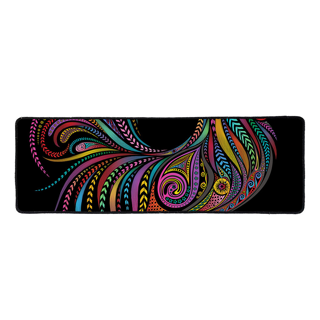 Colorful Rooster Print Long Kitchen Mat