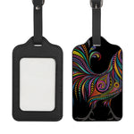 Colorful Rooster Print Luggage Tag