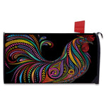 Colorful Rooster Print Mailbox Cover