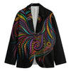 Colorful Rooster Print Men's Blazer