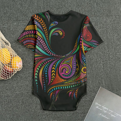 Colorful Rooster Print Men's Bodysuit