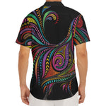 Colorful Rooster Print Men's Deep V-Neck Shirt