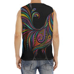 Colorful Rooster Print Men's Fitness Tank Top