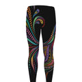 Colorful Rooster Print Men's Leggings