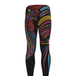 Colorful Rooster Print Men's leggings