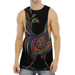 Colorful Rooster Print Men's Muscle Tank Top