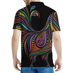 Colorful Rooster Print Men's Polo Shirt