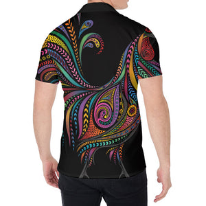 Colorful Rooster Print Men's Shirt