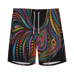 Colorful Rooster Print Men's Sports Shorts