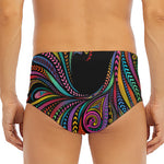 Colorful Rooster Print Men's Triangle Swim Briefs