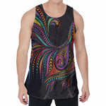 Colorful Rooster Print Men's Velvet Tank Top