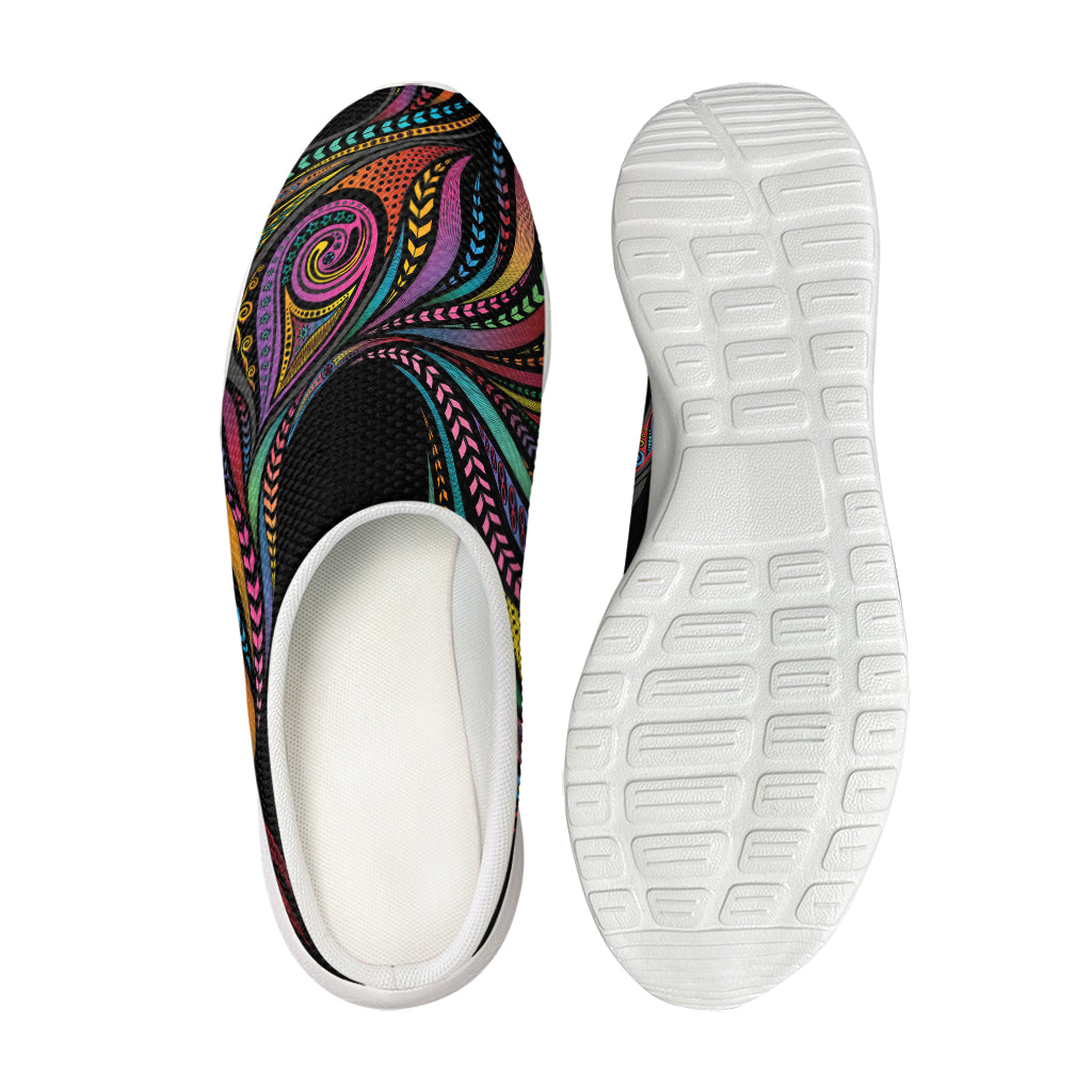 Colorful Rooster Print Mesh Casual Shoes